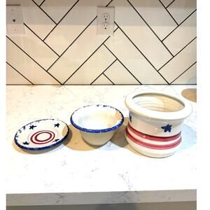 Contemporary Pottery LTD dip chiller/warmer with a handmade stoneware design